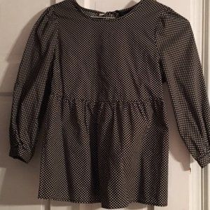 NWT Who What Wear Polkadot Size S Shirt, Tie Back